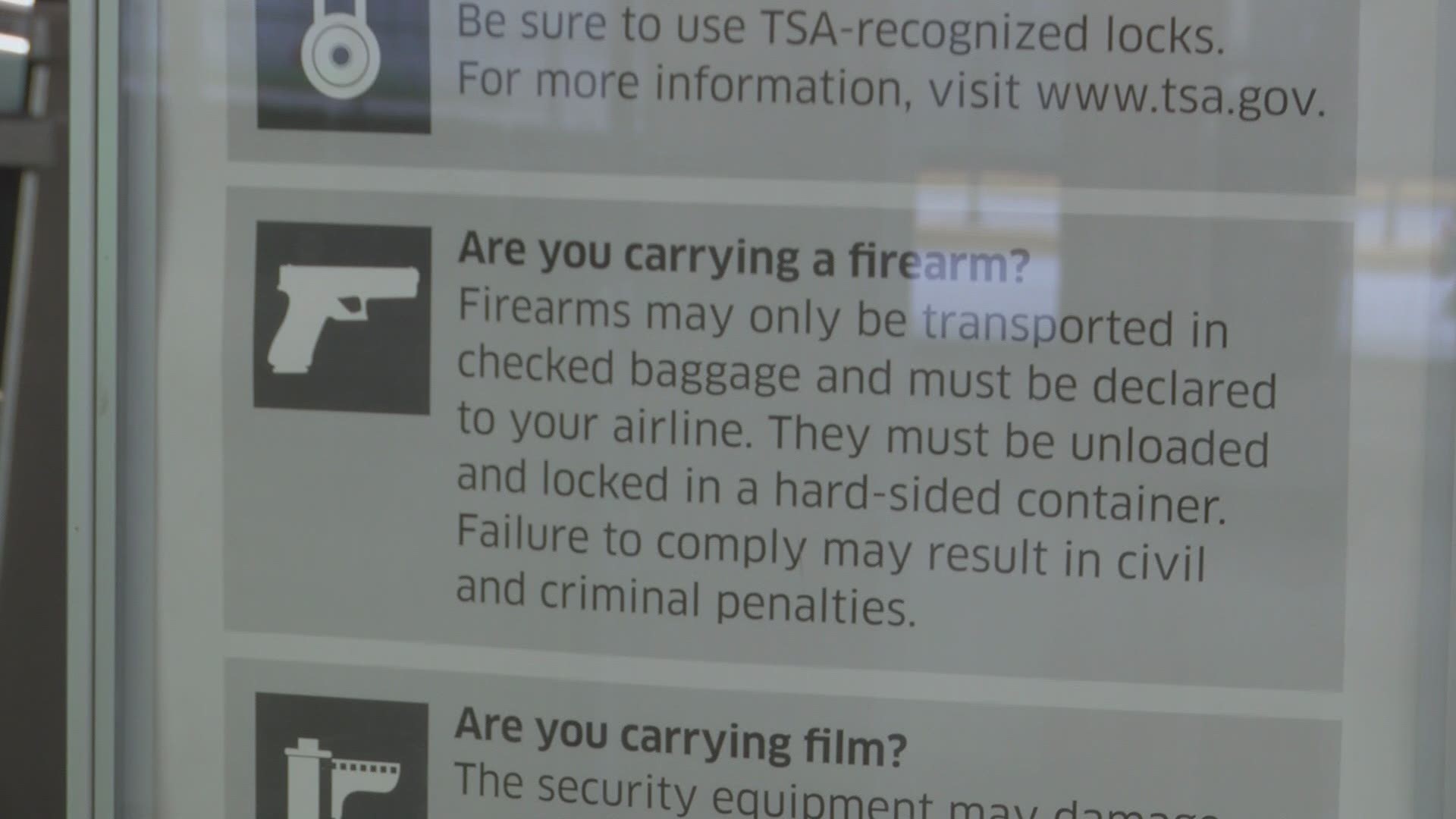 With gun sales on the rise, airports are also seeing an uptick of people traveling with them, and requirements for flying with guns safely aren't always being met.
