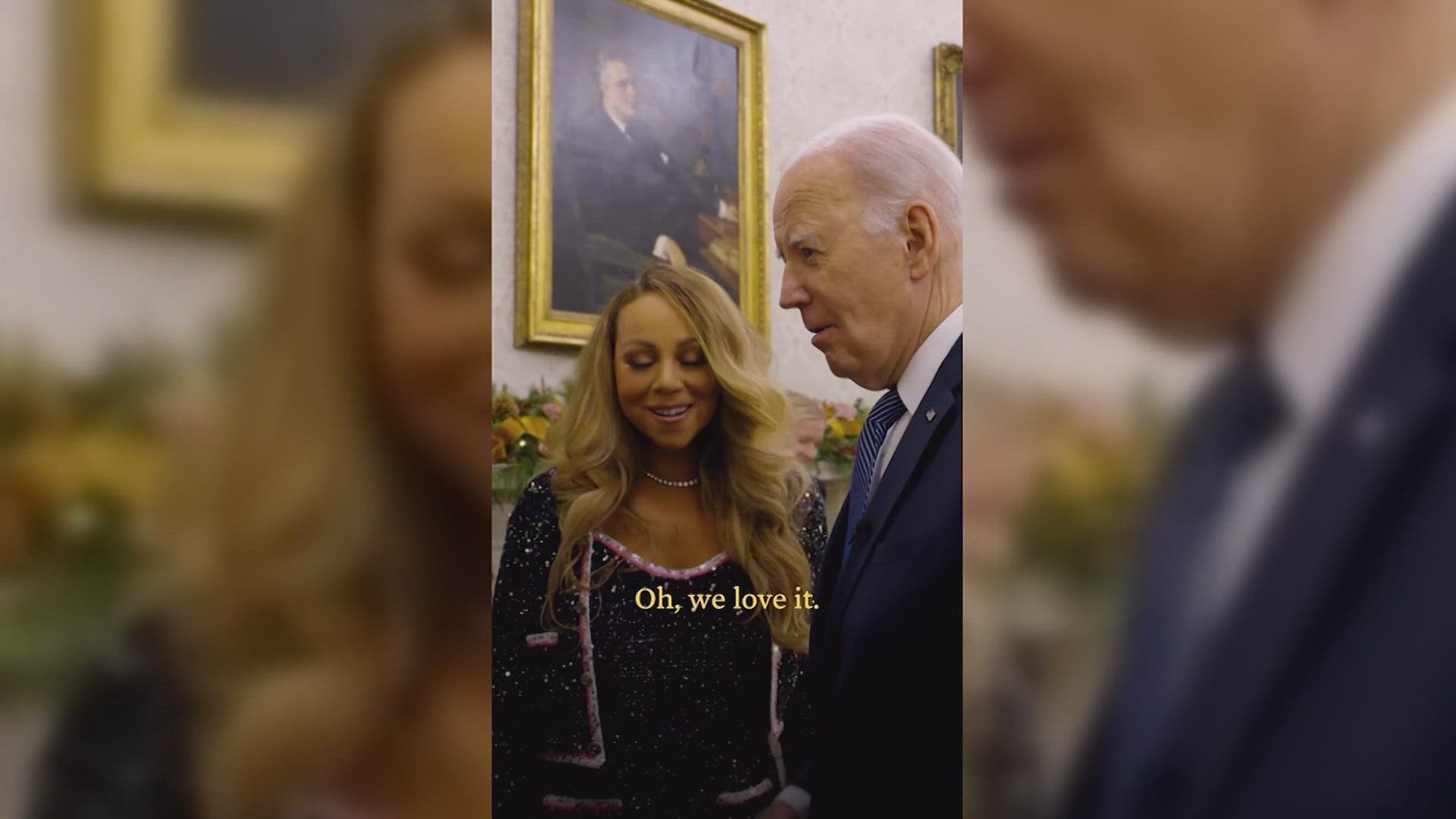 The singer shared photos and video on her Instagram Wednesday showing her meeting with President Biden and Vice President Harris