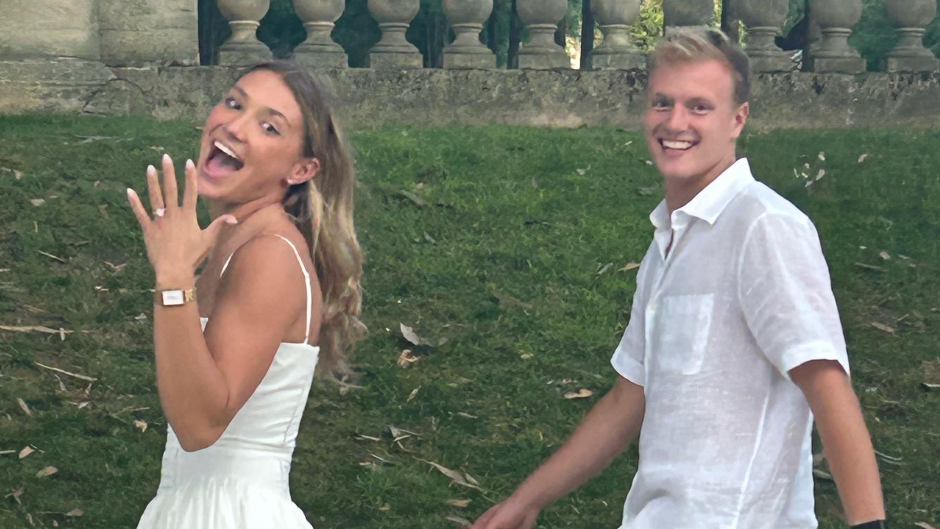 Purdue divers Greg Duncan and Maycey Vieta got engaged in Paris after they both competed in the Olympics.