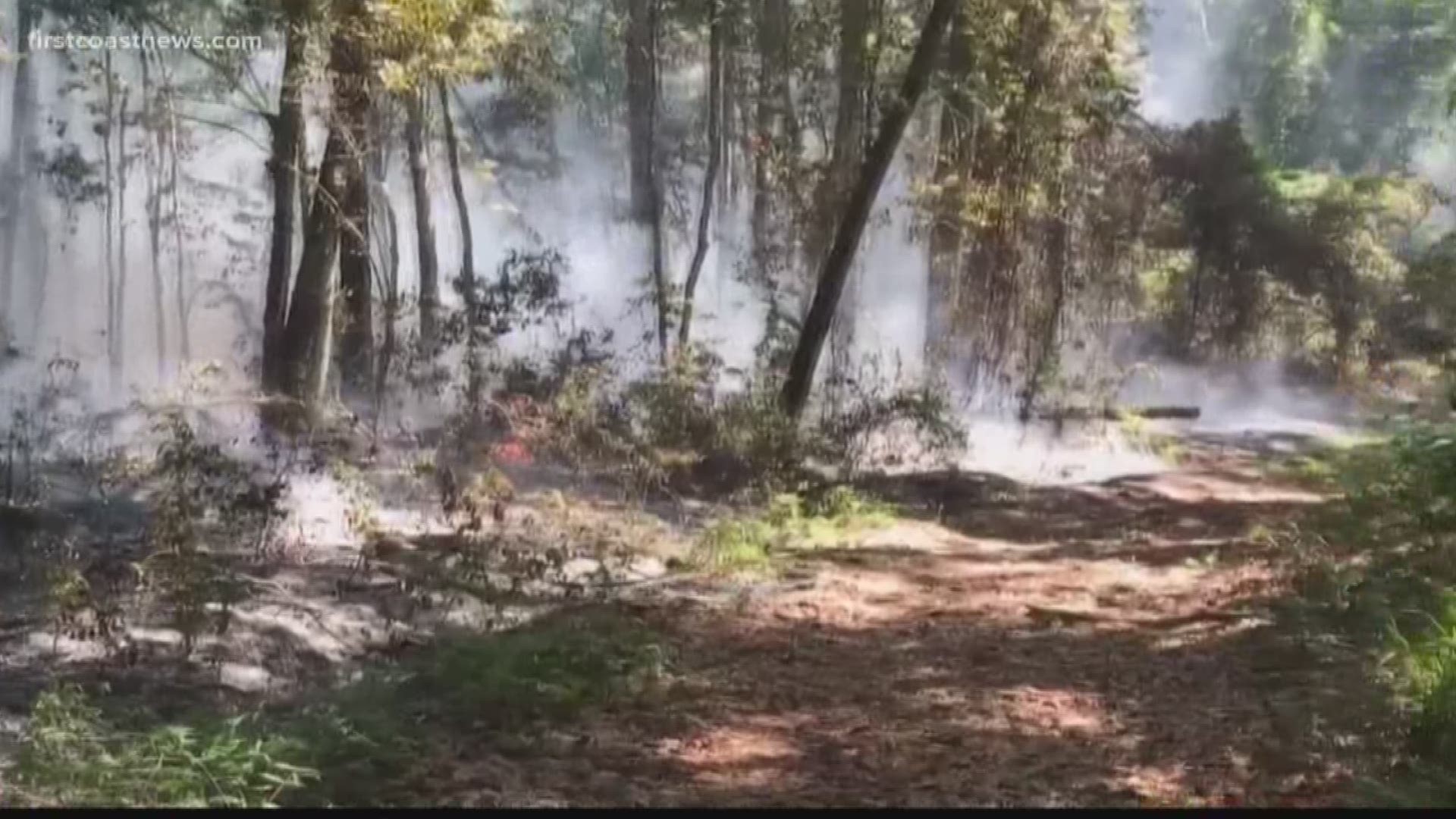 The Yellow Bluff Fire is only about 25 percent contained after it grew to 150 acres Wednesday night, according to the Florida Forest Service (FFS).