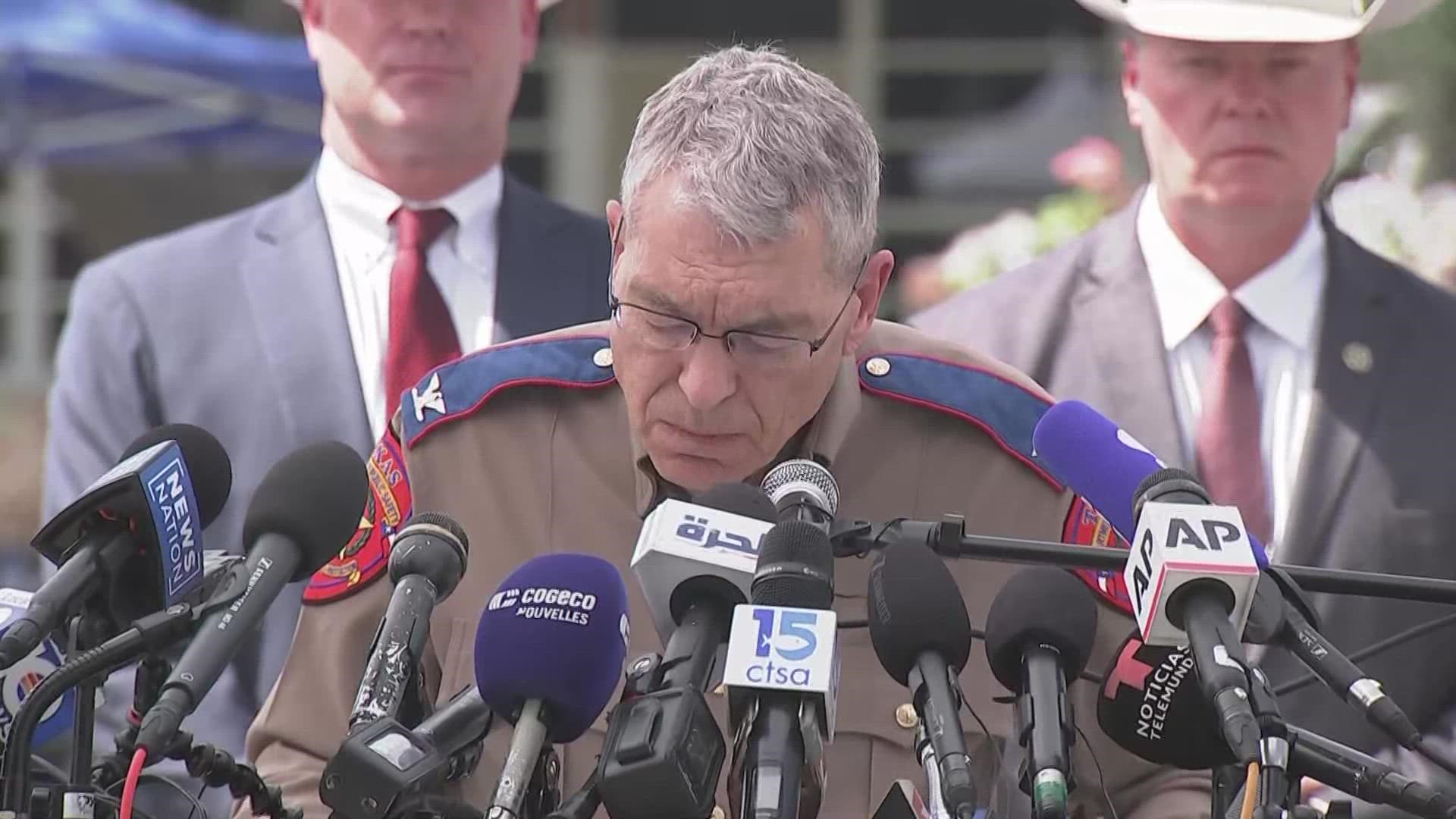 Director of Texas DPS holds briefing on updates in Uvalde school shooting investigation.