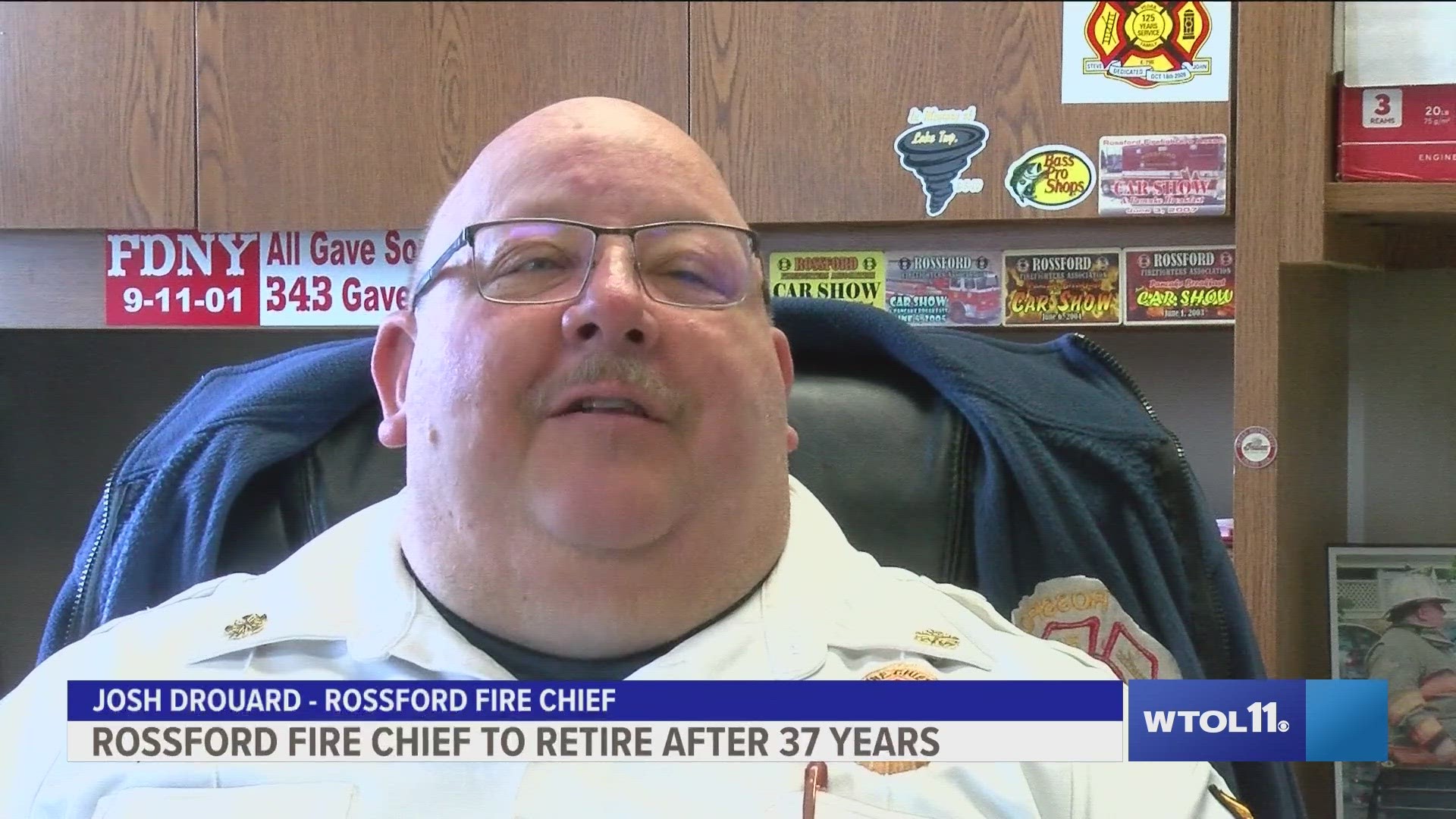 Josh Drouard has been the fire chief in Rossford for 10 years.