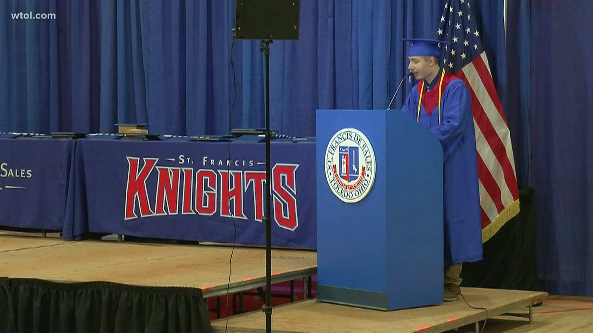 St. Francis senior is blind but that didn’t stop him from being named valedictorian of his class with a 4.638 GPA.