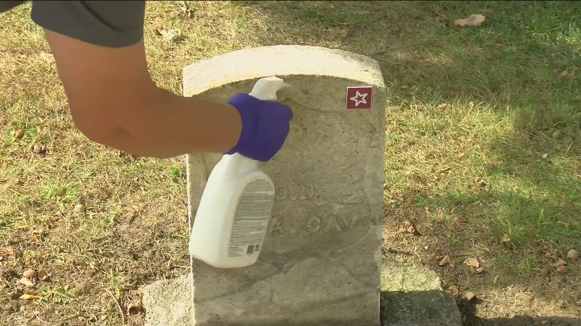 Jim and Sue Phillips have worked to restore veteran grave markers for the past three months. This is their process, and why they've made it their mission.