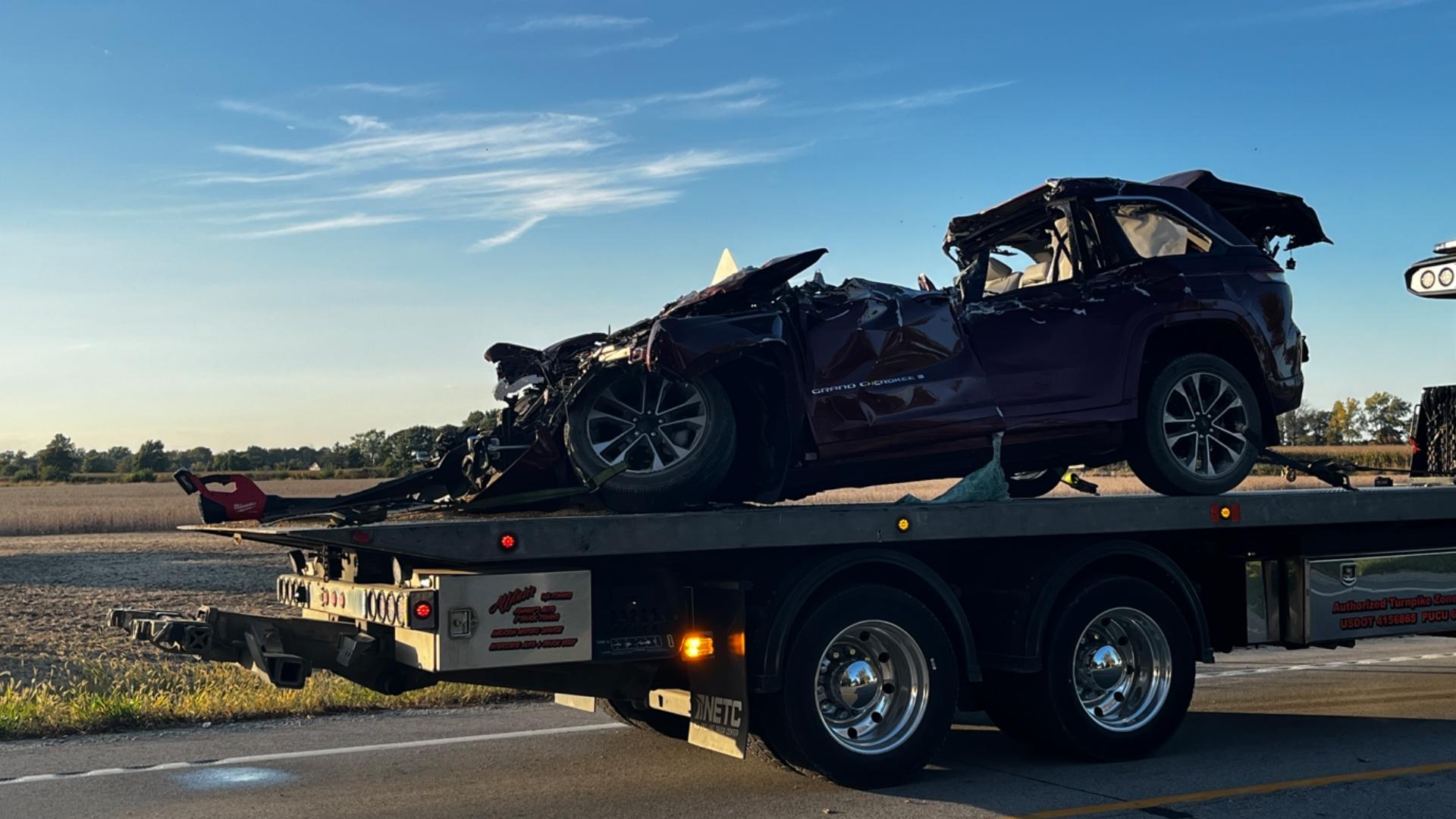 Woman hospitalized after crash with semi in Sandusky County | wkyc.com