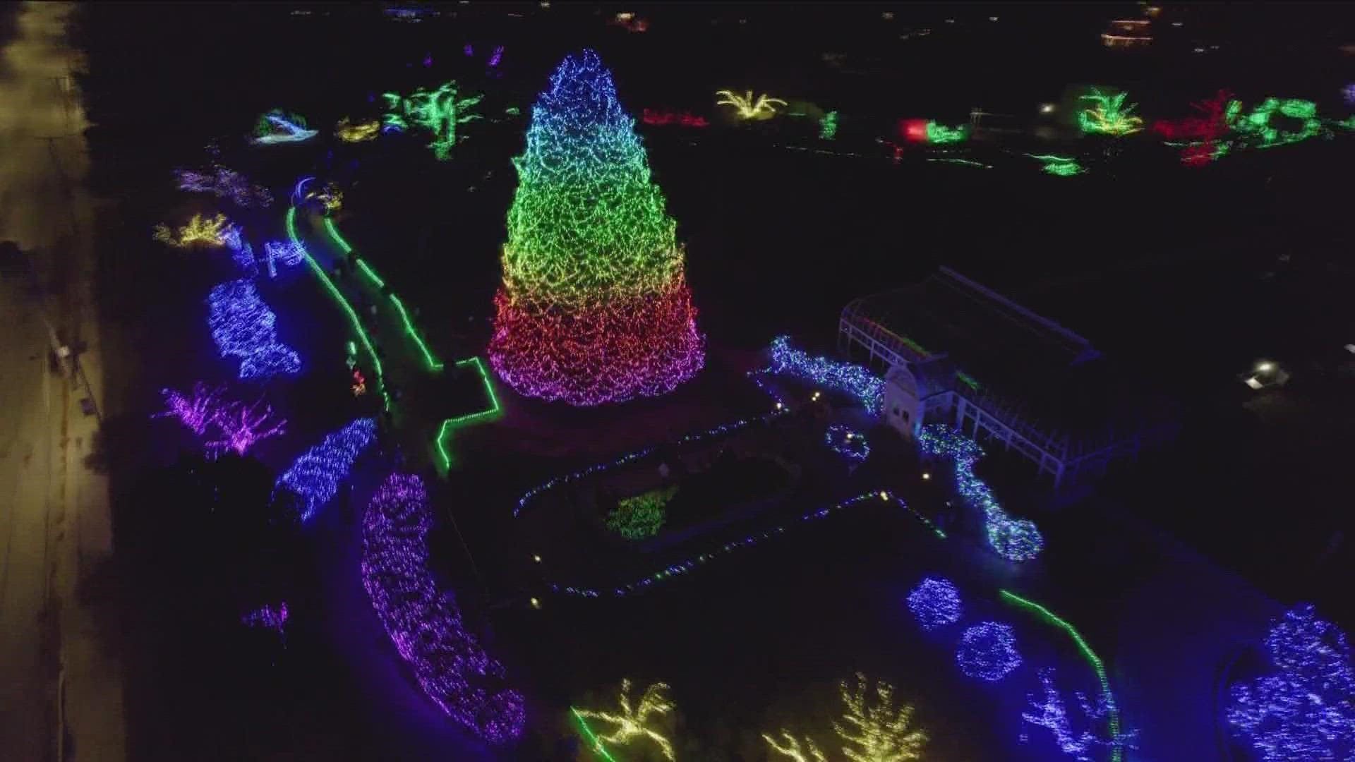 Crews at the Toledo Zoo work for many months to set up the holiday light displays.