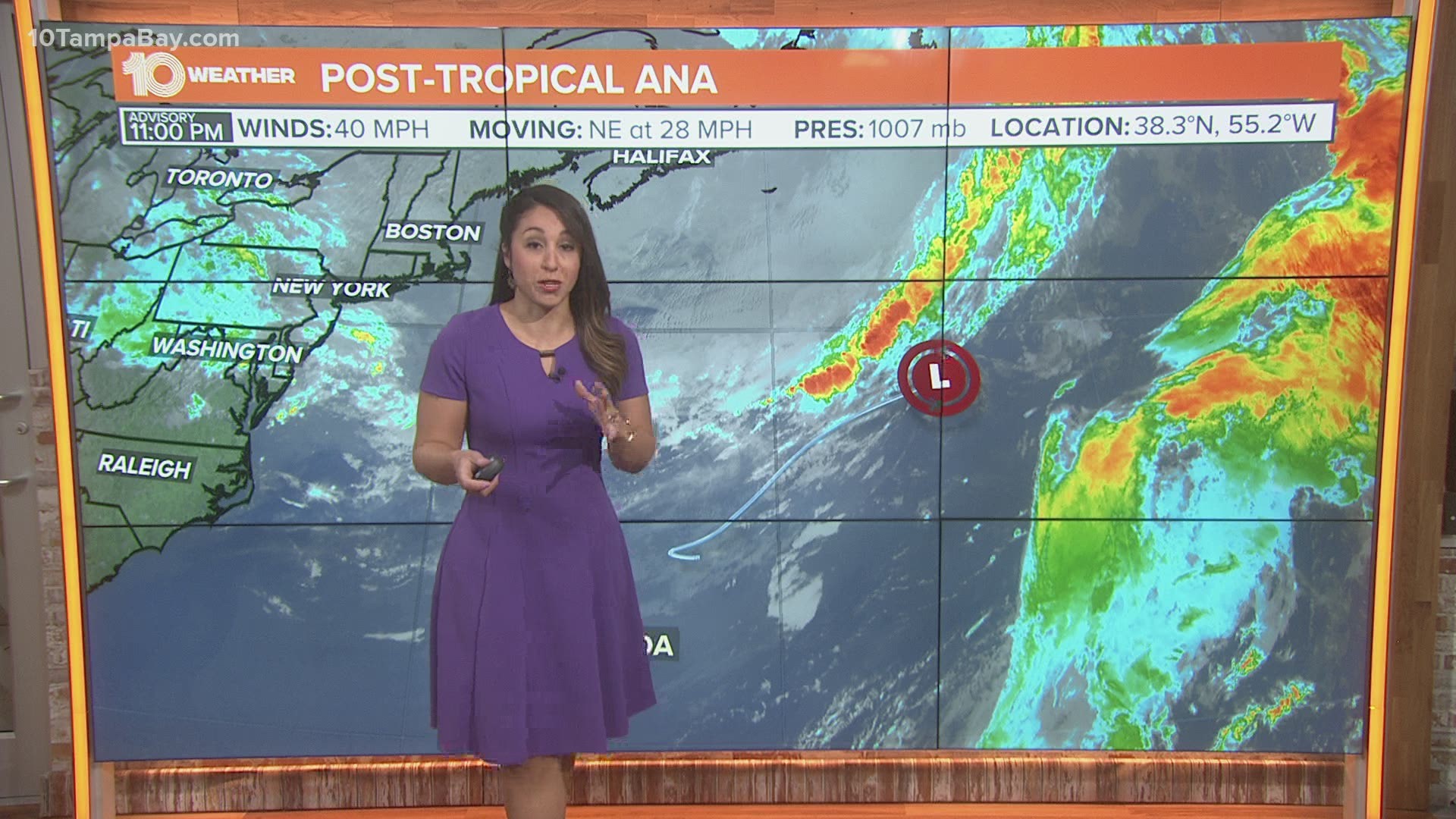 Ana is now considered post-tropical as it continues to head out into open water.