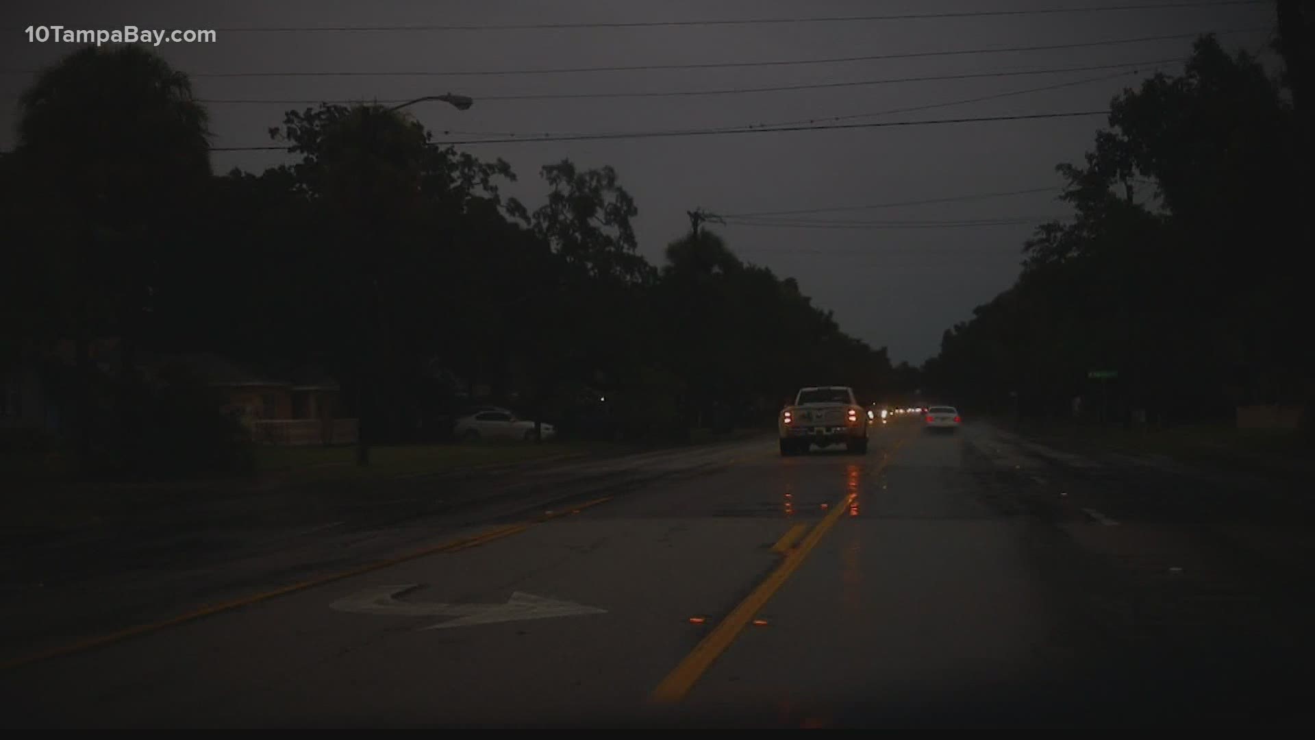 The law allows people in the state of Florida to use their hazard lights when experiencing poor driving conditions.