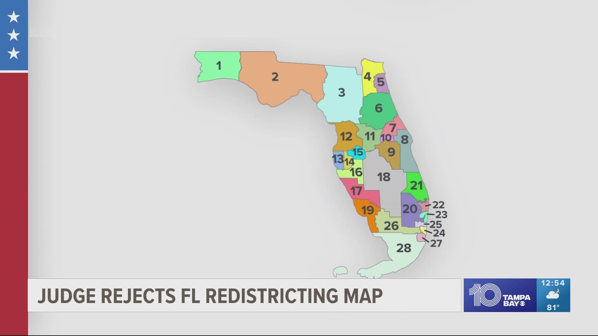 A judge sent the plan back to the Florida Legislature with instructions that lawmakers should draw a new congressional map that complies with the state constitution.