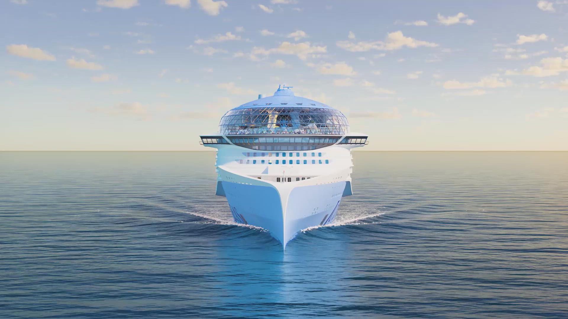 The new ship will debut in January 2024 with the largest waterpark at sea featuring six record-breaking waterslides.