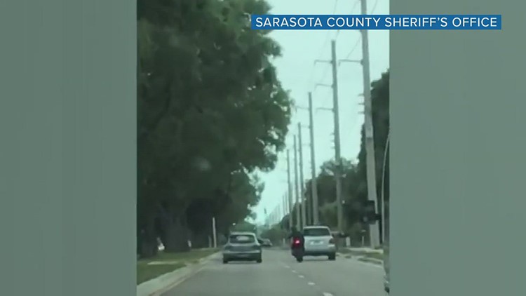Motorcyclist hit, thrown to the curb in Sarasota road rage incident