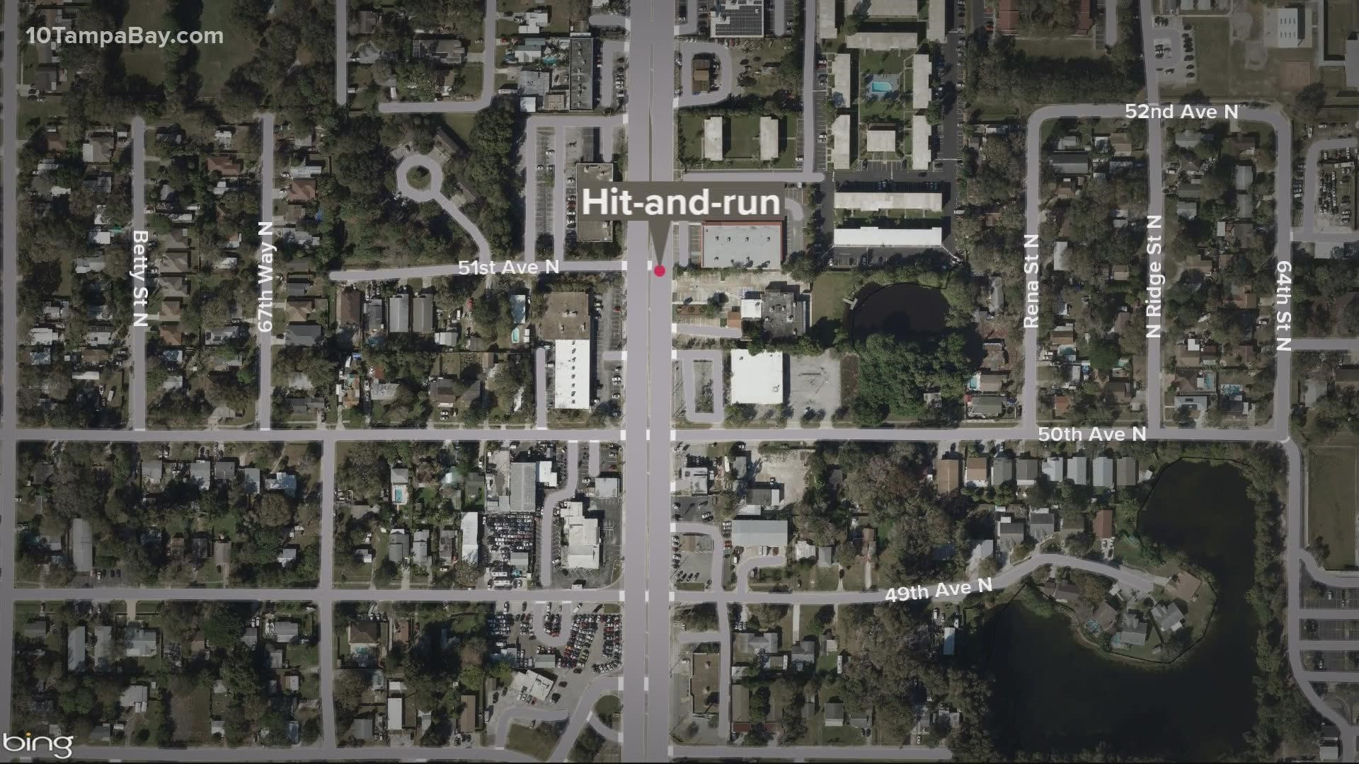 The car hit the man but didn't stop driving, FHP reports