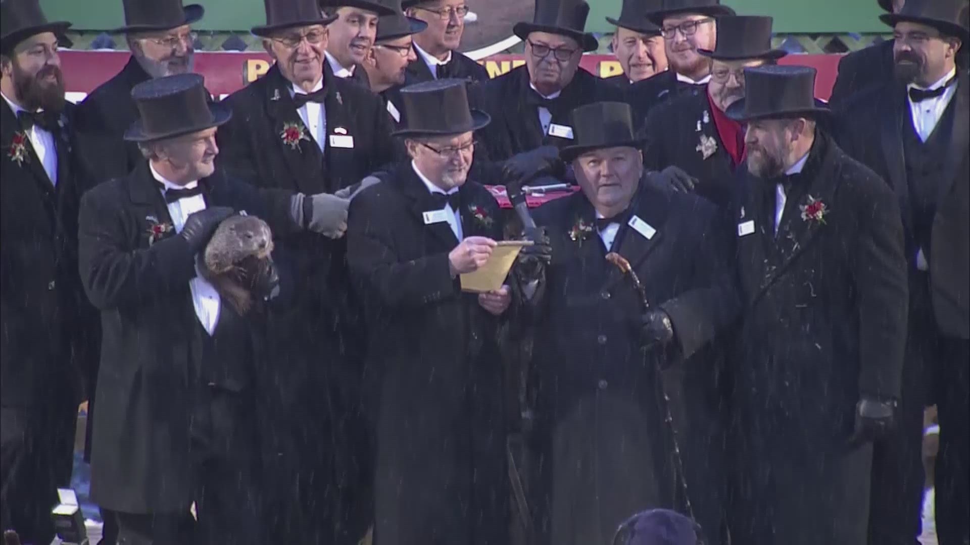 During the ceremony, Punxsutawney Phil did not see his shadow and predicted that there will be early spring.