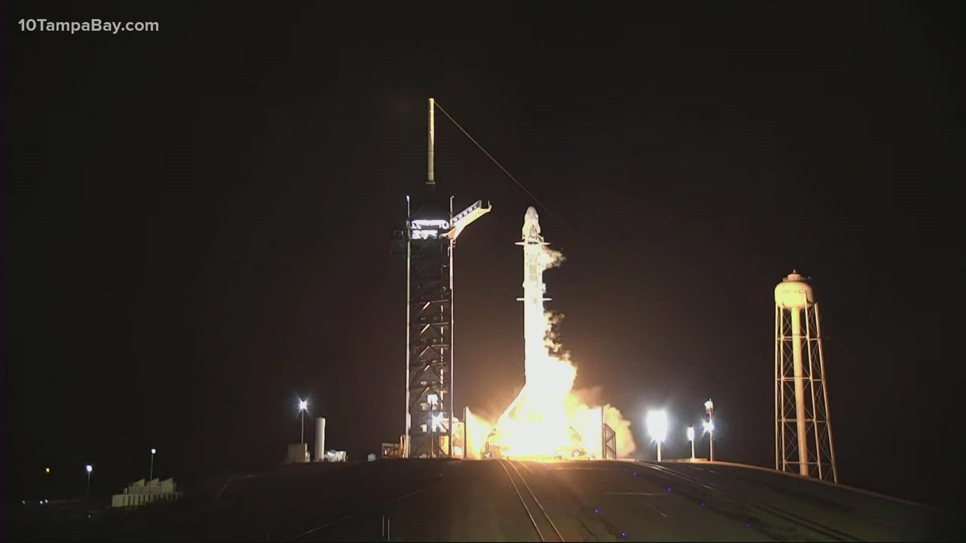 It is SpaceX's fifth flight with astronauts as part of NASA's Commercial Crew Program.