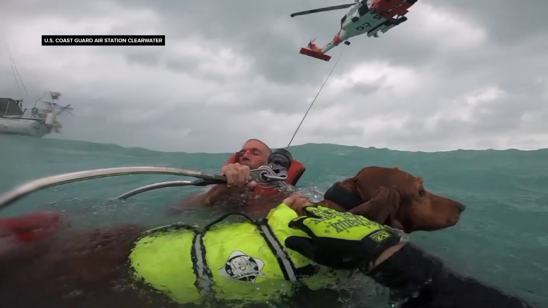 The man's 36-foot sailboat became disabled and started taking on the water nearly 25 miles off the coast.