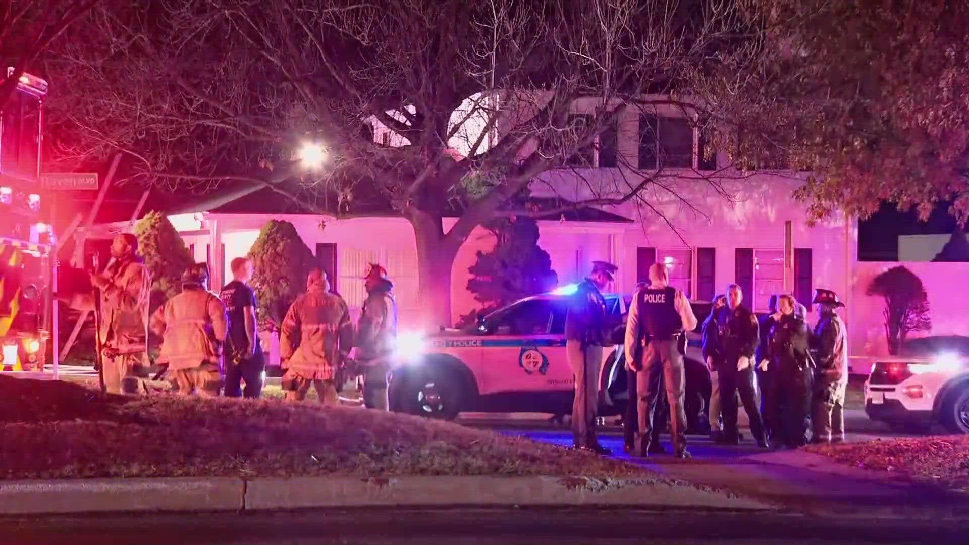 A shooting and related fiery car crash Tuesday night in a suburban area north of Baltimore killed one person and injured nine, police said.