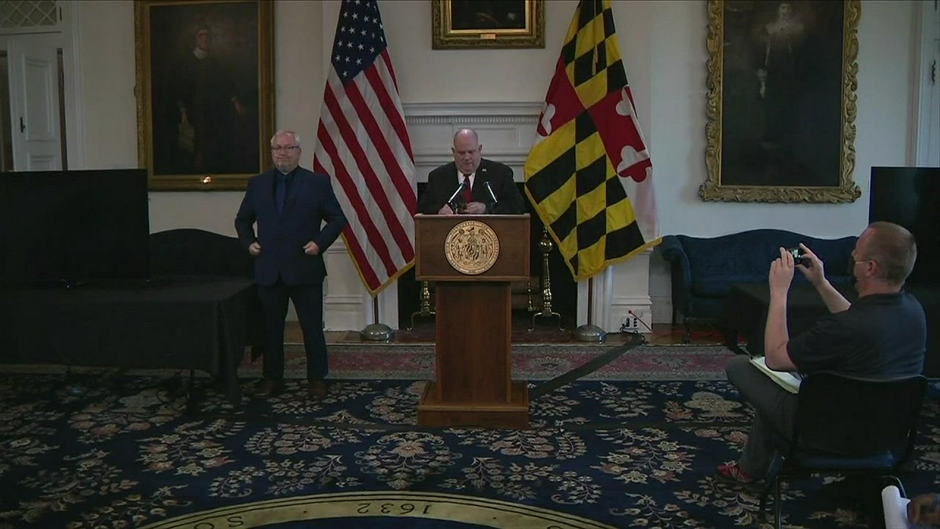 Maryland Gov. Hogan talk about Michael FLoyd, voting, and coronavirus.