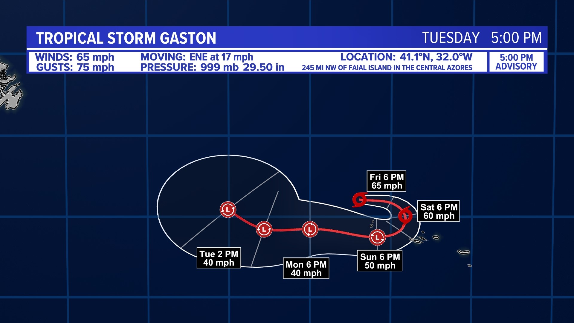 Hurricane Fiona storm track through warm Atlantic waters | wkyc.com