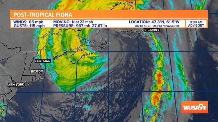 Fiona no longer a hurricane, but slamming Canada as a strong storm