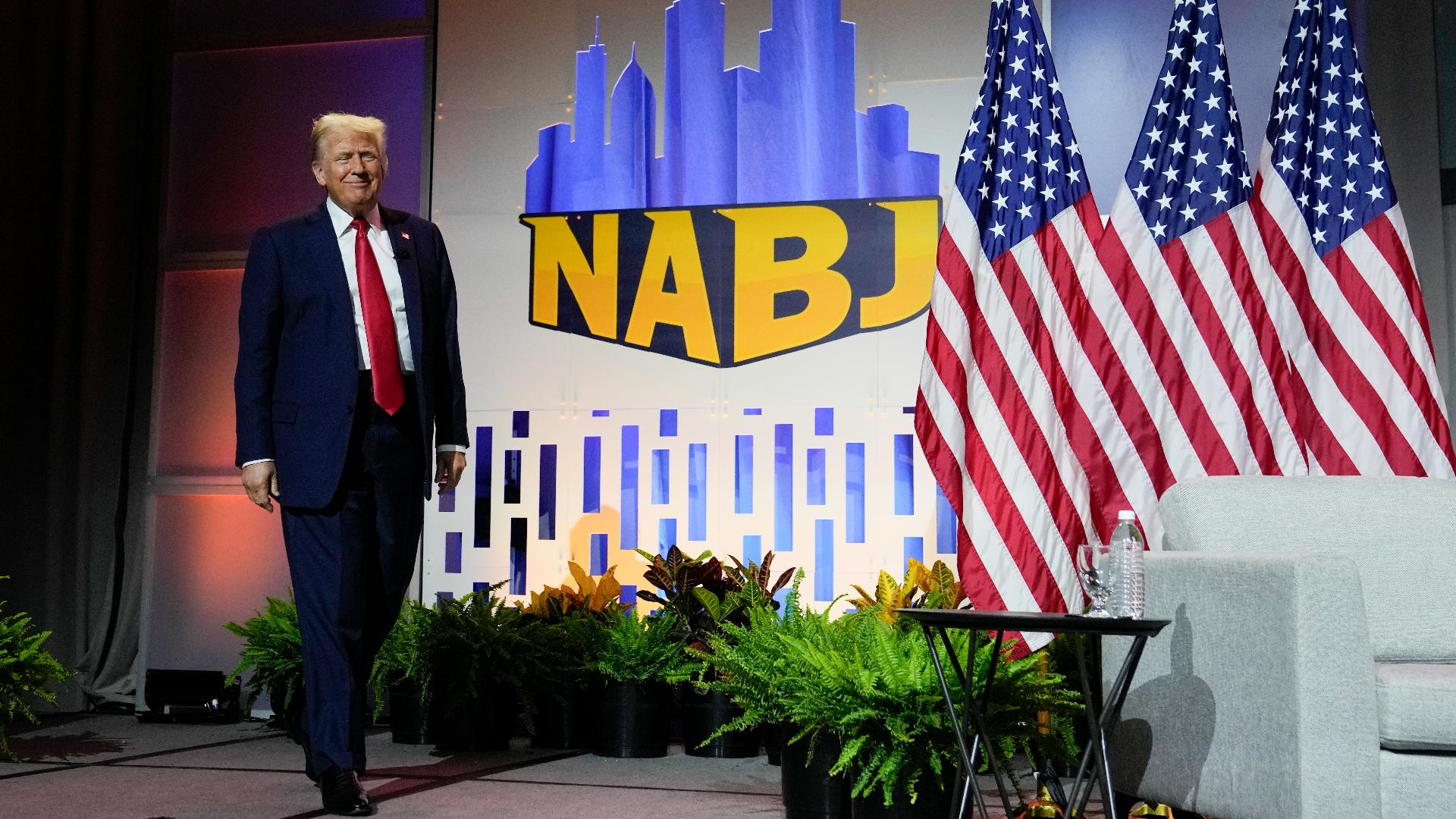 The presidential candidate accused one of the reporters at NABJ of having a "nasty tone" and questioned Kamala Harris' identify as a Black woman.