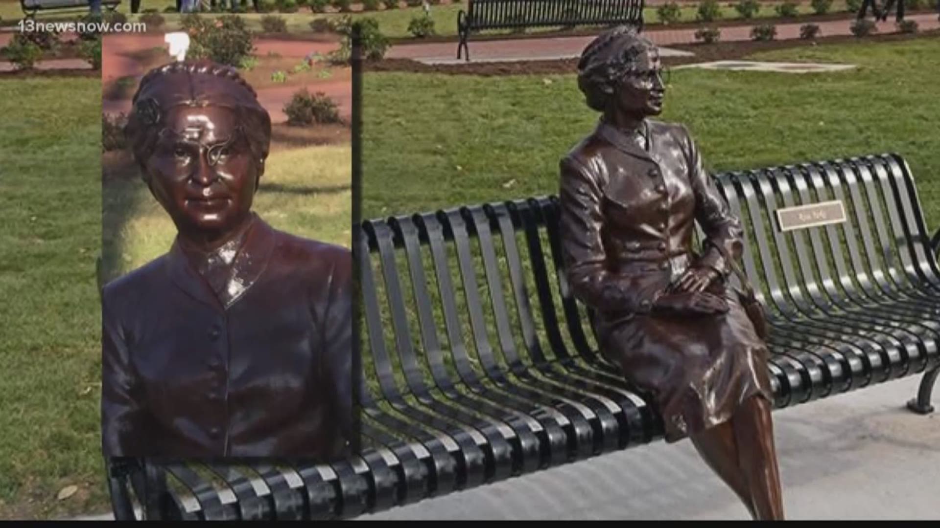 There is controversy at Hampton University after the Rosa Parks statue was vandalized.
