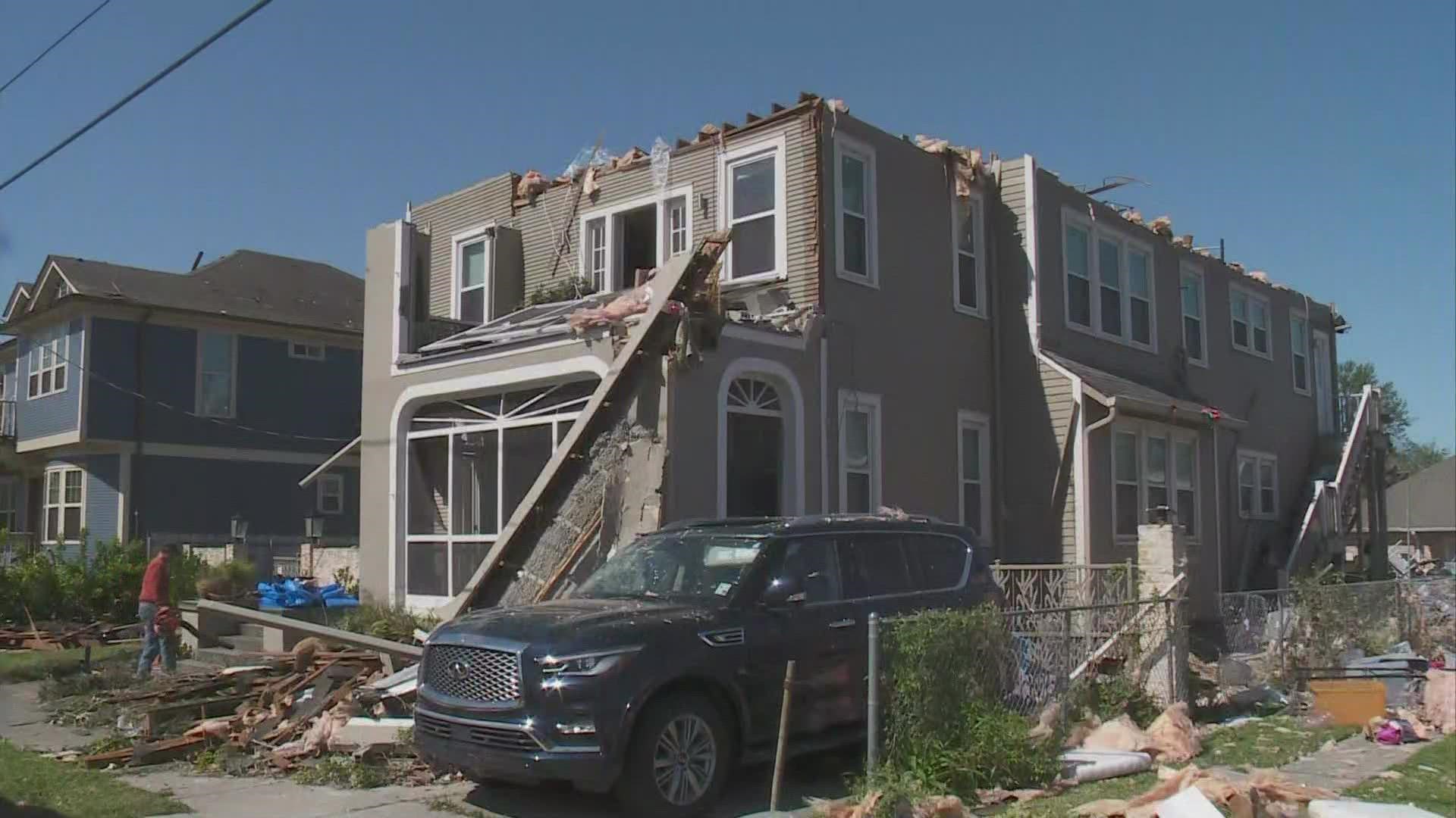 In the blink of an eye a tornado destroyed homes in Arabi and now residents are in the process of picking up the pieces of their lives.