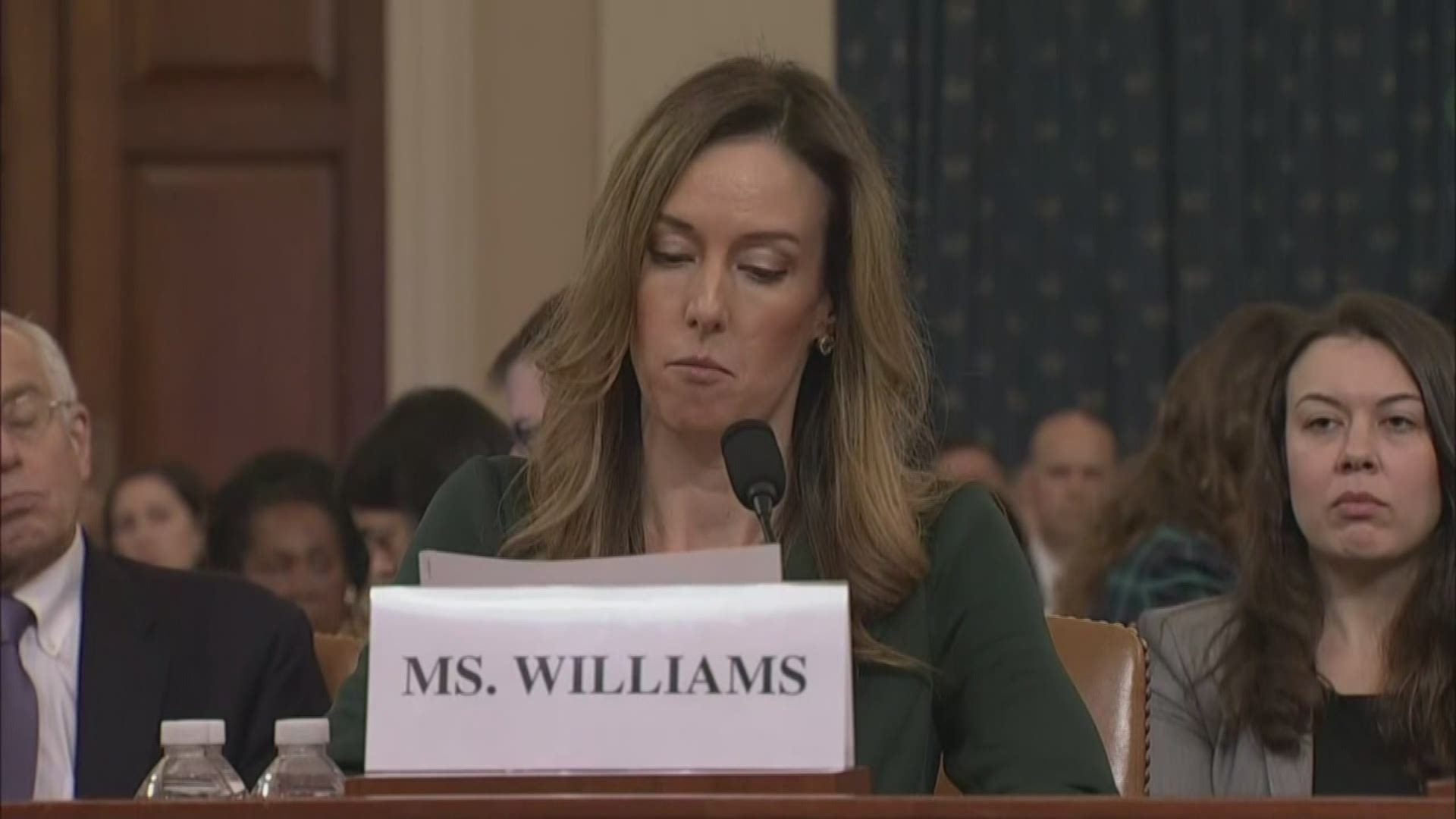 Williams is one of two top national security aides who listened to President Trump's July call with Ukraine's president.