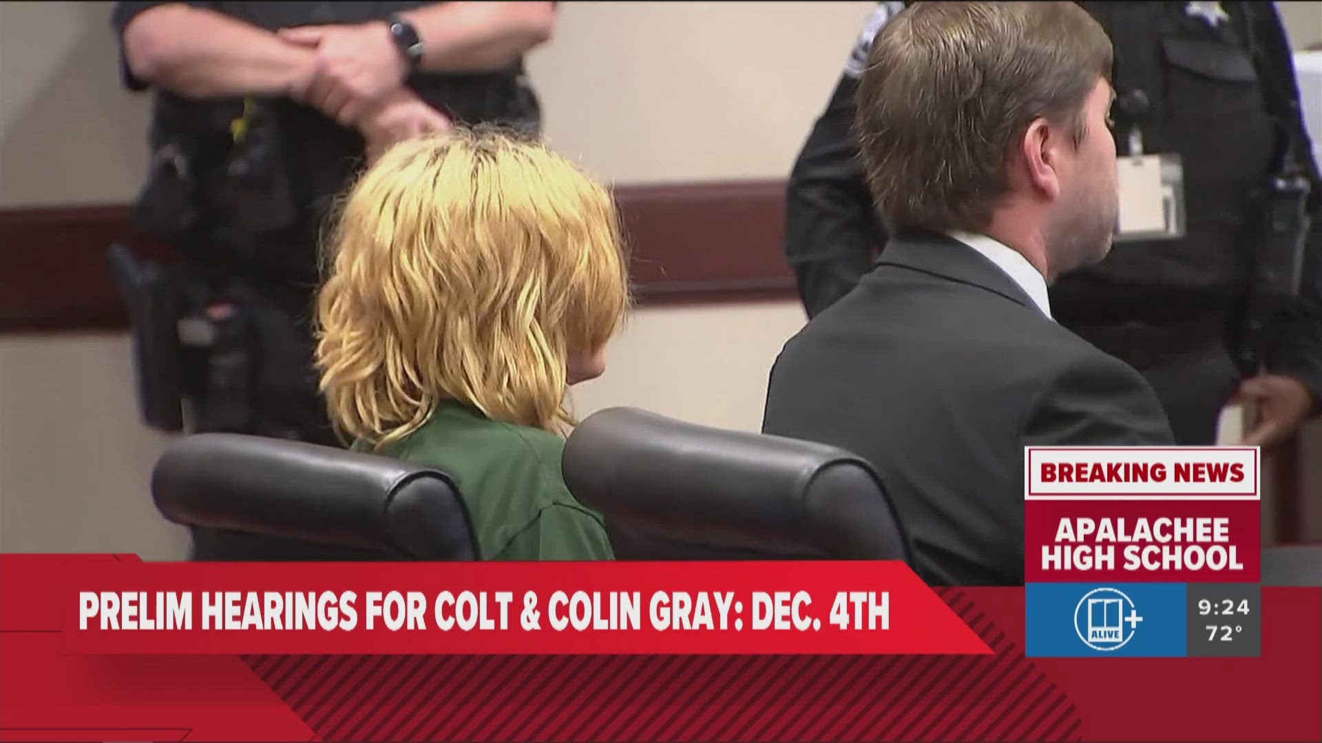 Colt Gray, the accused gunman in the Apalachee High School shooting, had his first court appearance at the Barrow County Courthouse on Friday.