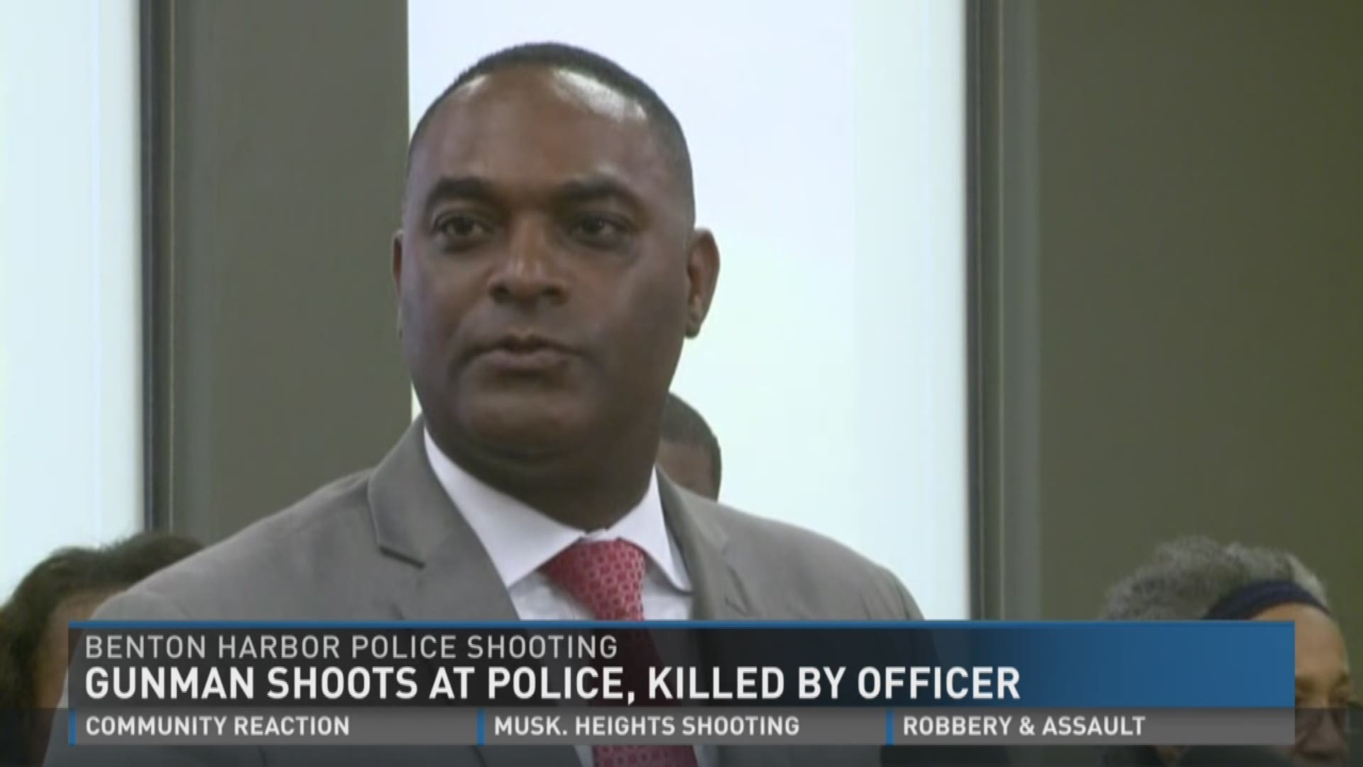 Benton Harbor mayor Marcus Muhammad says the family of the man shot and killed by a police officer early Tuesday wants everyone to remain peaceful.