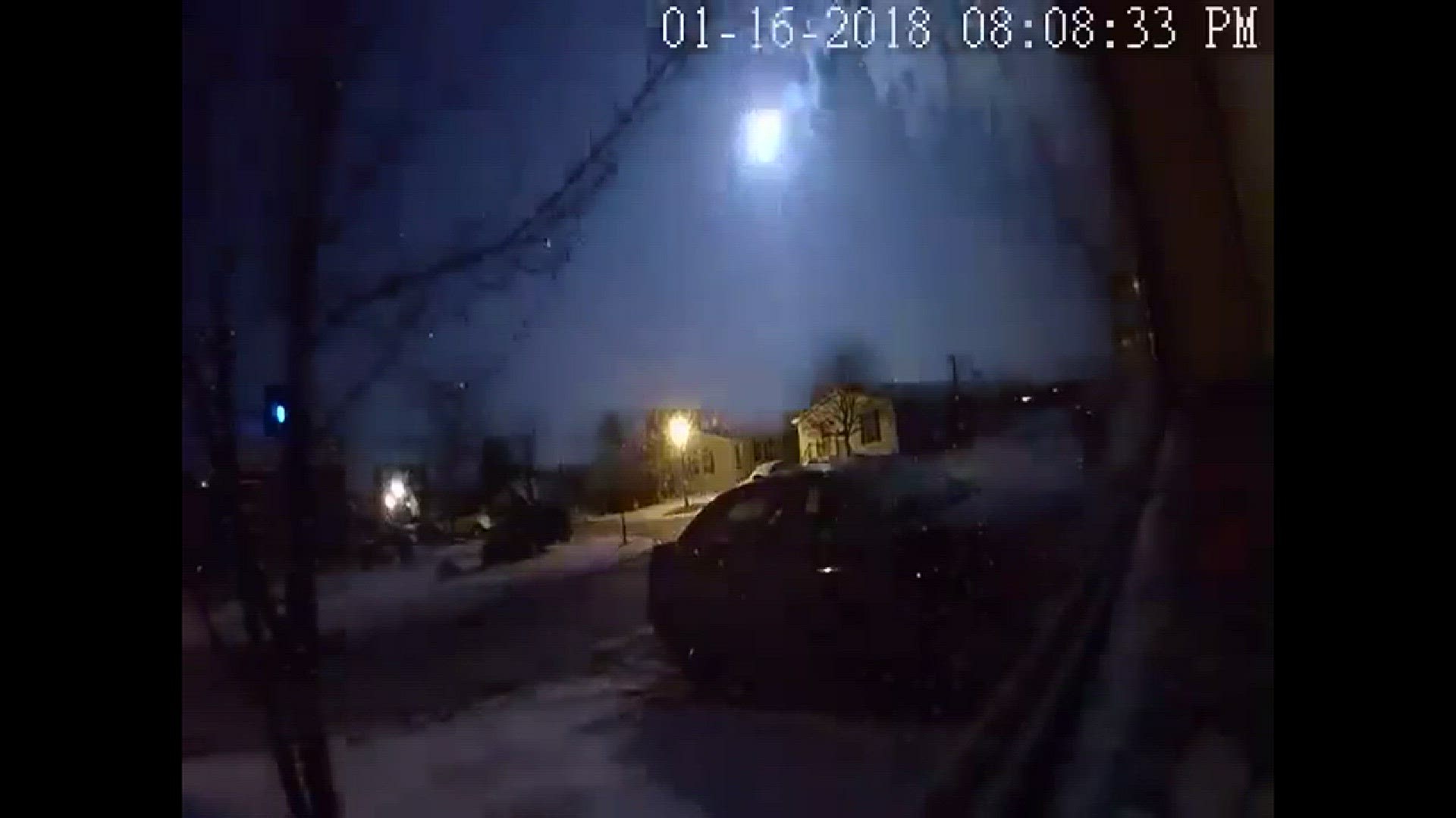 Meteor rips through Michigan sky, courtesy Kevin Mccombs.